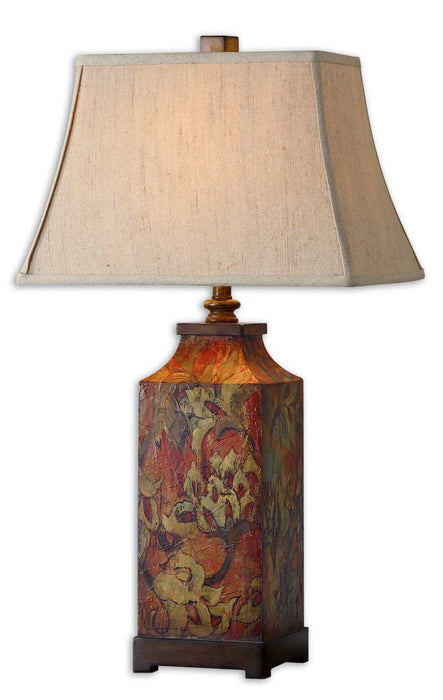 Uttermost 27678 One Light Table Lamp, Burnished Walnuted