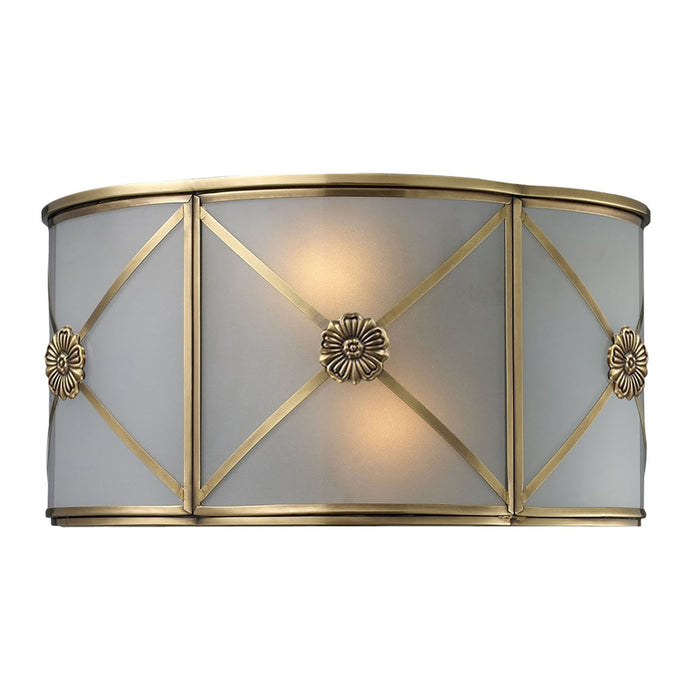 ELK Home 22000/2 Two Light Wall Sconce, Brushed Brass