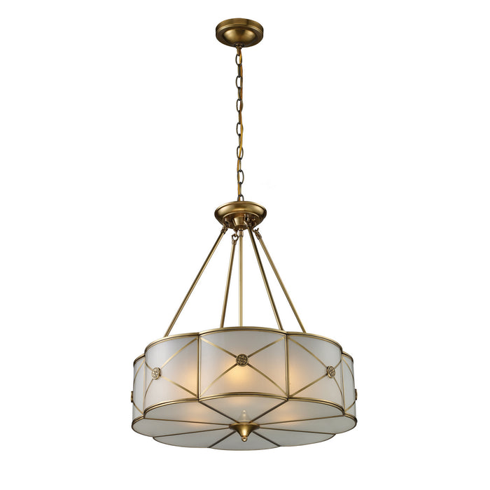 ELK Home 22001/6 Six Light Chandelier, Brushed Brass