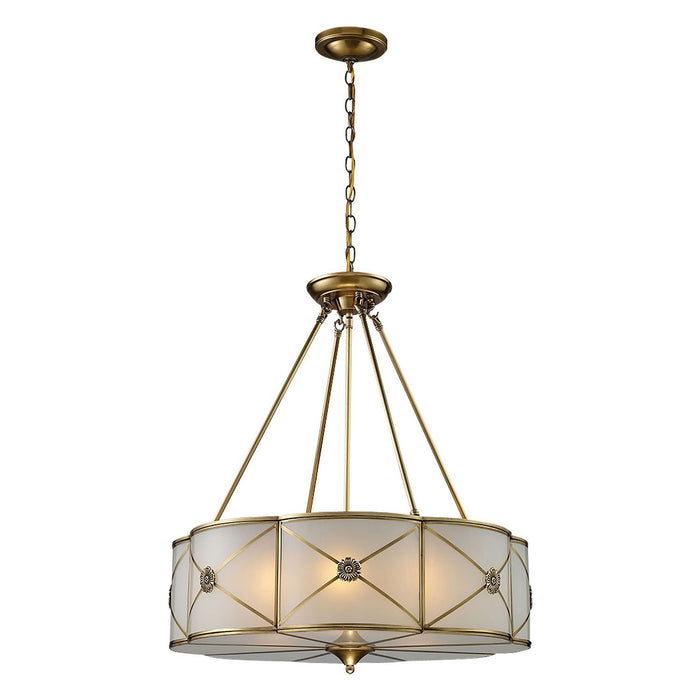 ELK Home 22001/6 Six Light Chandelier, Brushed Brass