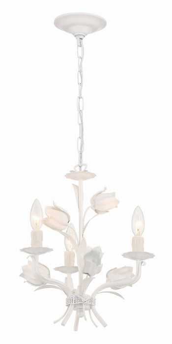 Crystorama 4813-WW Three Light Mini Chandelier, Wet White