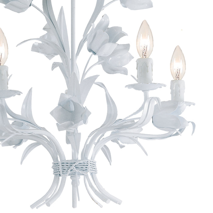 Crystorama 4815-WW Five Light Chandelier, Wet White