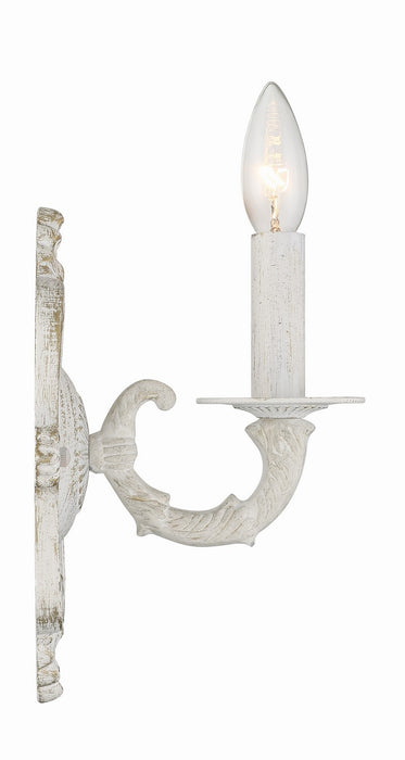 Crystorama 5111-AW One Light Wall Sconce, Antique White