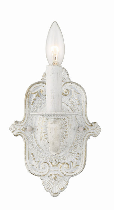 Crystorama 5111-AW One Light Wall Sconce, Antique White