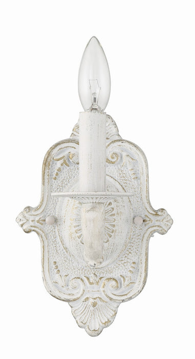 Crystorama 5111-AW One Light Wall Sconce, Antique White