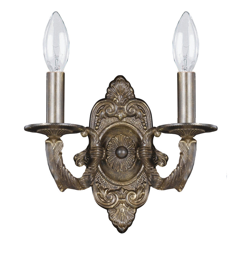 Crystorama 5122-VB Two Light Wall Sconce, Venetian Bronze