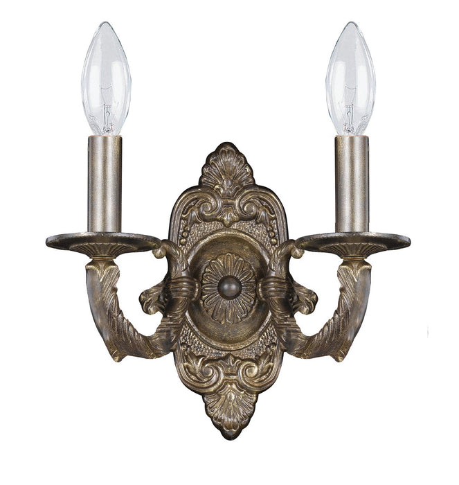 Crystorama 5122-VB Two Light Wall Sconce, Venetian Bronze