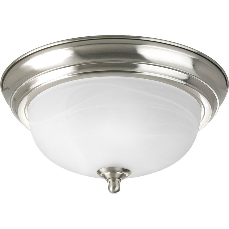 Progress Lighting P3924-09 One Light Flush Mount, Brushed Nickel