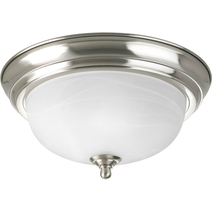 Progress Lighting P3924-09 One Light Flush Mount, Brushed Nickel