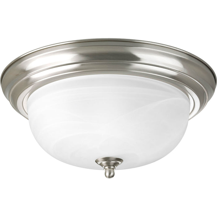 Progress Lighting P3925-09 Two Light Flush Mount, Brushed Nickel