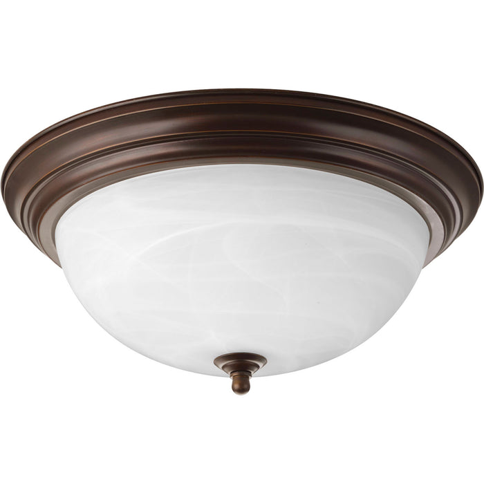 Progress Lighting P3926-20 Three Light Flush Mount, Antique Bronze