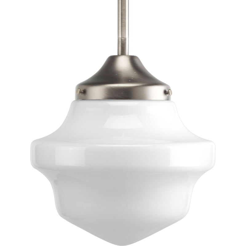 Progress Lighting P5196-09 One Light Mini Pendant, Brushed Nickel