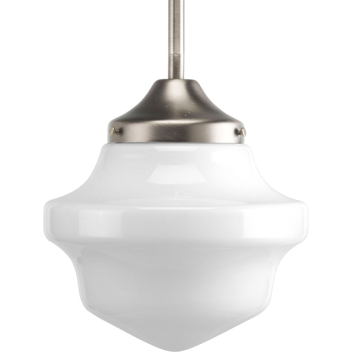 Progress Lighting P5196-09 One Light Mini Pendant, Brushed Nickel