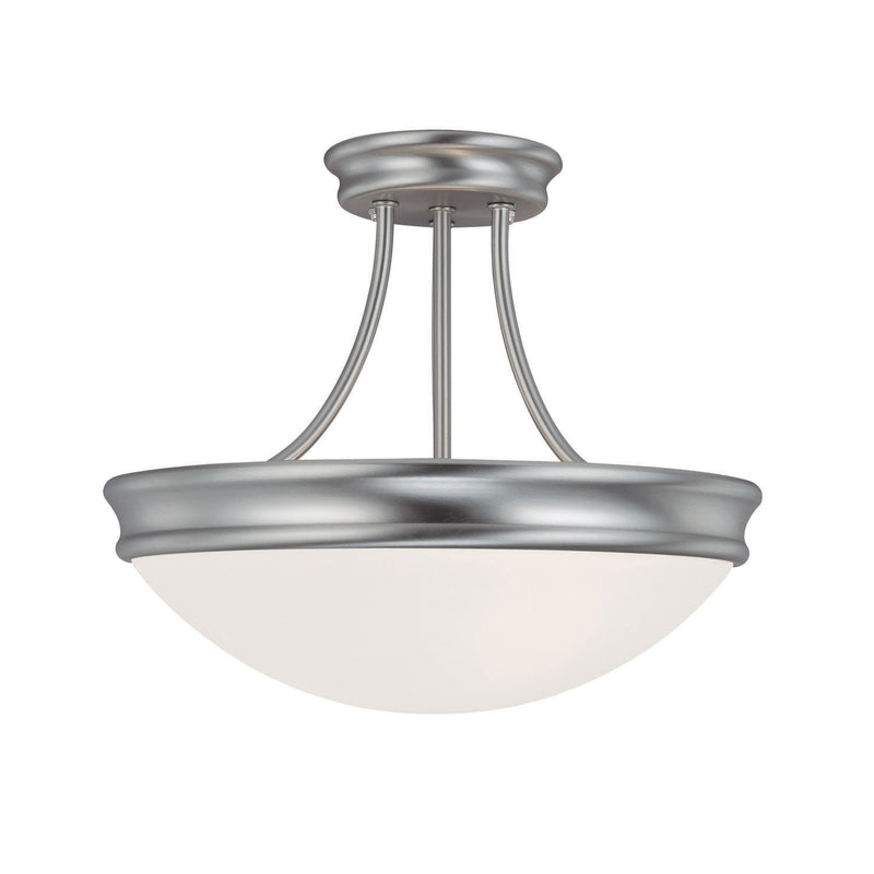 Capital Lighting 2037MN Three Light Semi Flush Mount, Matte Nickel