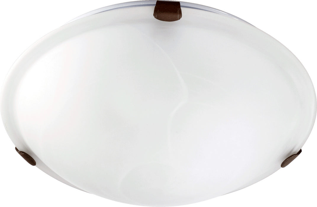 Quorum 3000-12-86 Two Light Ceiling Mount, Oiled Bronze