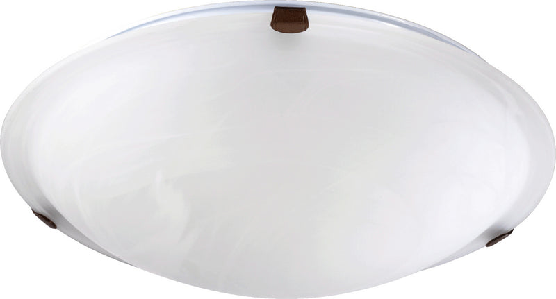 Quorum 3000-16-86 Three Light Ceiling Mount, Oiled Bronze