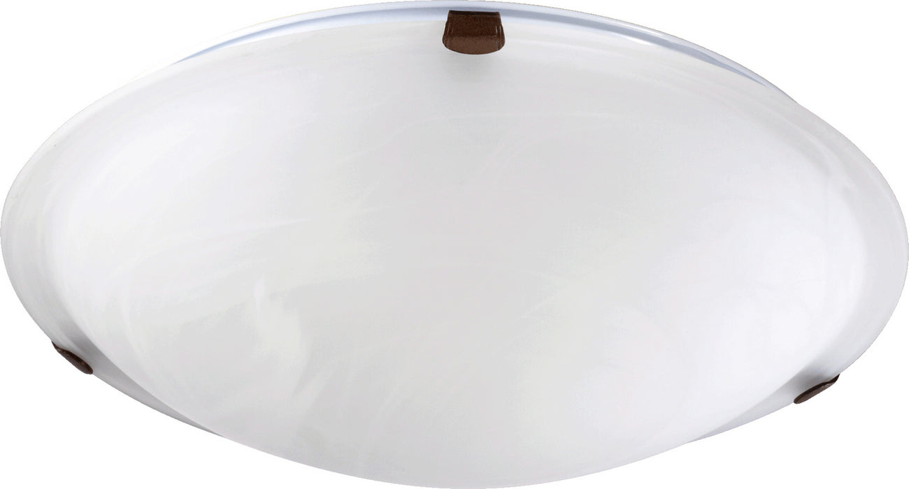 Quorum 3000-16-86 Three Light Ceiling Mount, Oiled Bronze