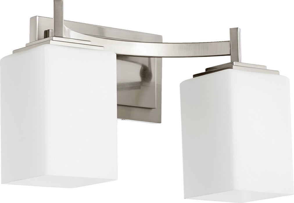 Quorum 5084-2-65 Two Light Vanity, Satin Nickel