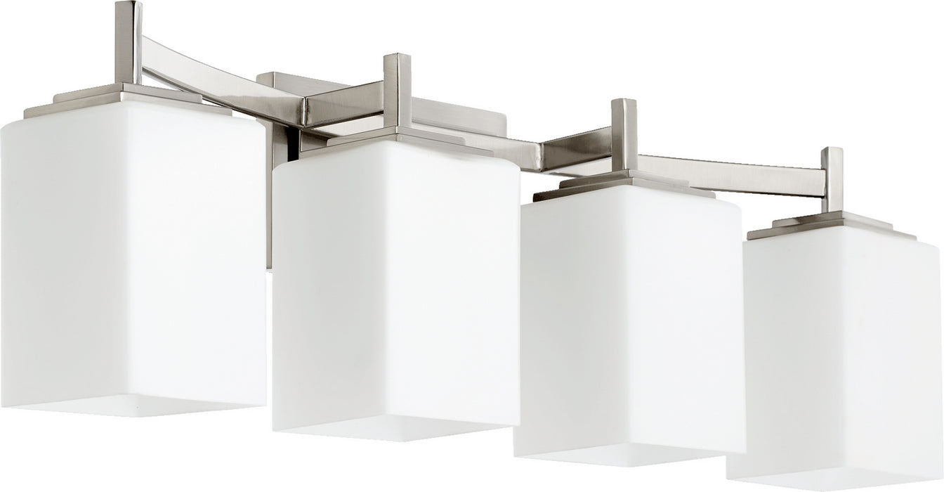 Quorum 5084-4-65 Four Light Vanity, Satin Nickel