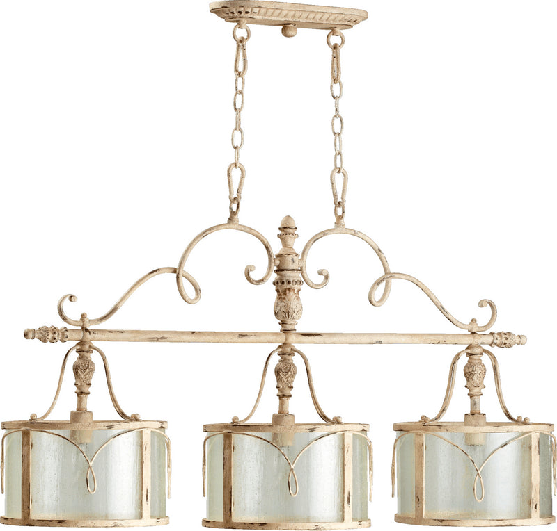 Quorum 6506-3-70 Three Light Island Pendant, Persian White