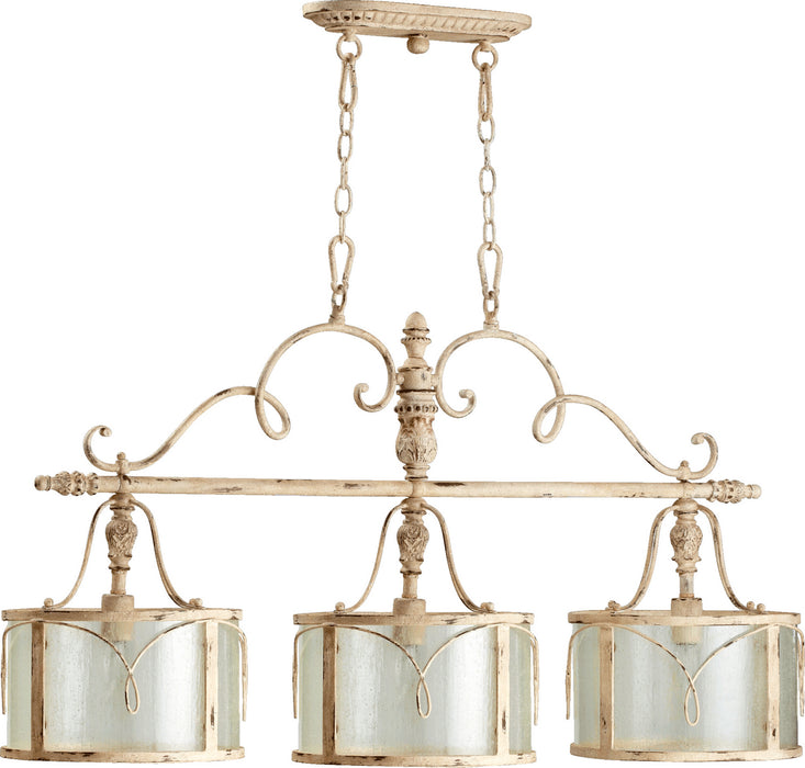 Quorum 6506-3-70 Three Light Island Pendant, Persian White