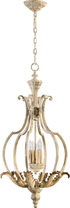 Quorum 6837-4-70 Four Light Entry Pendant, Persian White