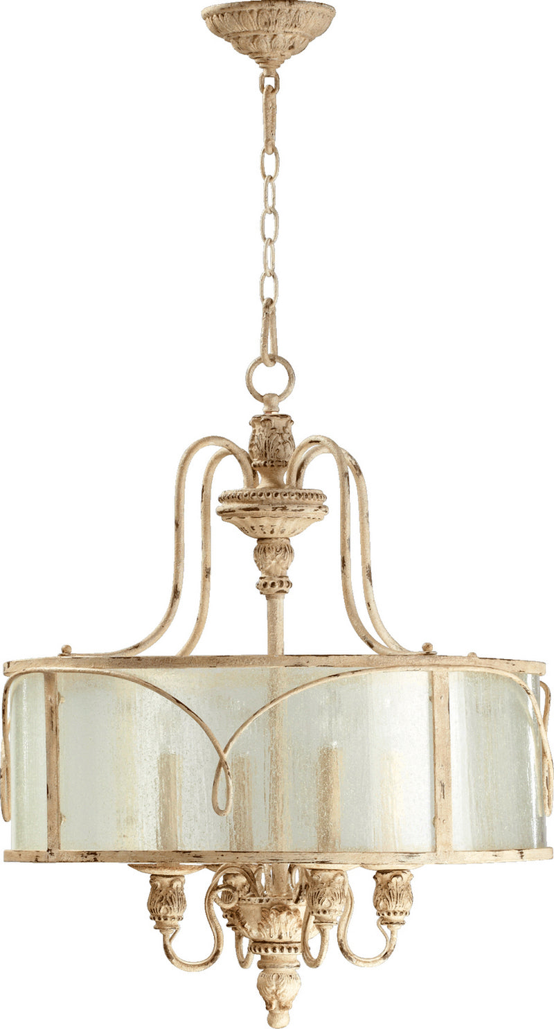Quorum 8006-4-70 Four Light Pendant, Persian White
