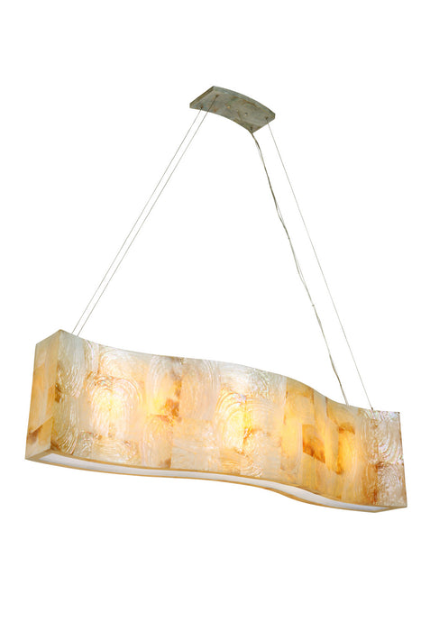 Varaluz 178N06A Six Light Linear Pendant, Kabebe