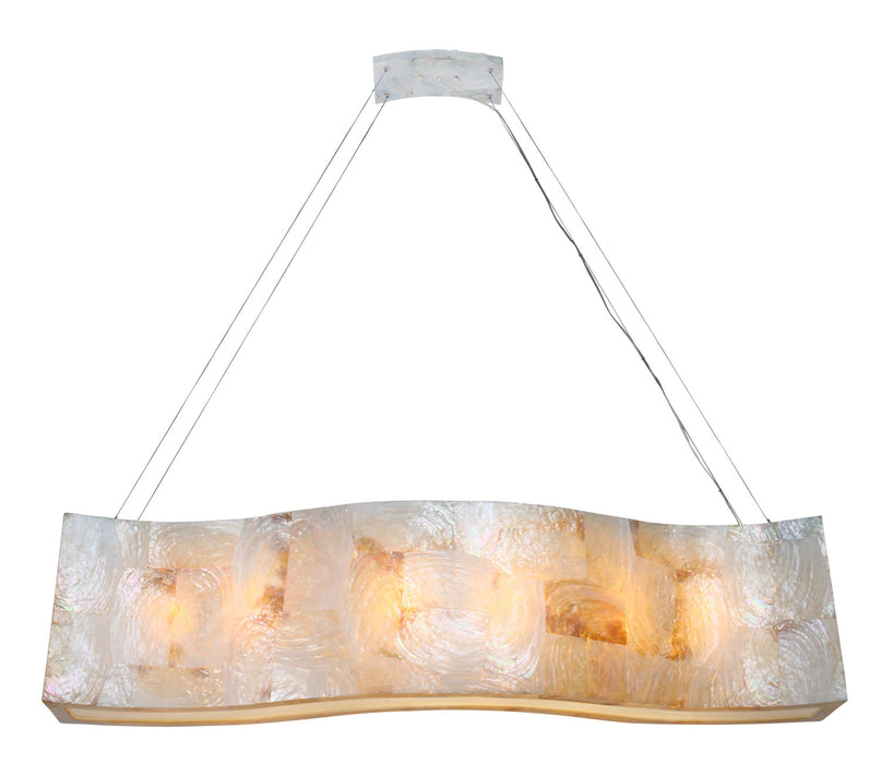 Varaluz 178N06A Six Light Linear Pendant, Kabebe
