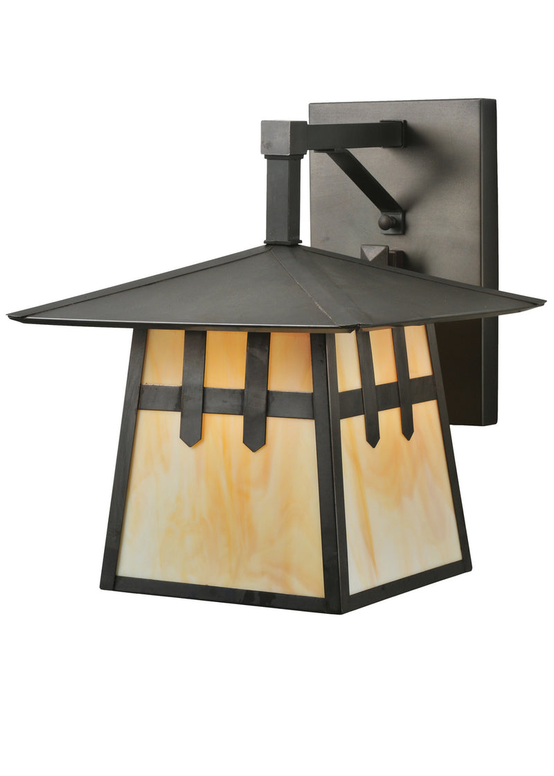Meyda Tiffany 112389 One Light Wall Sconce, Craftsman Brown