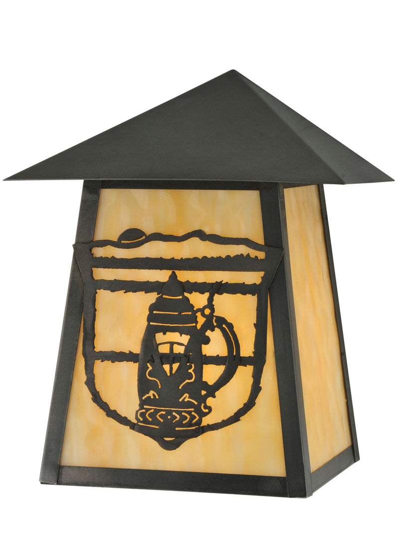 Meyda Tiffany 112463 One Light Wall Sconce, Craftsman Brown