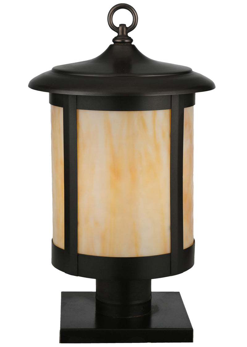 Meyda Tiffany 113009 One Light Post Mount, Craftsman Brown