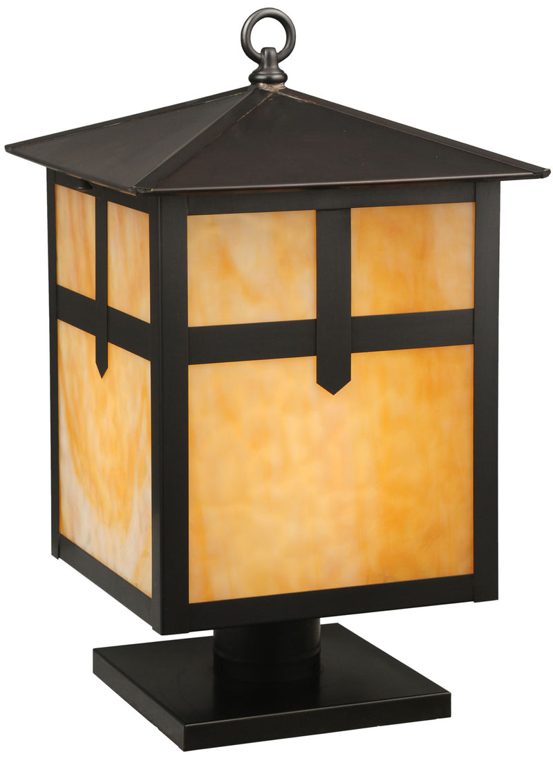 Meyda Tiffany 113010 One Light Post Mount, Craftsman Brown