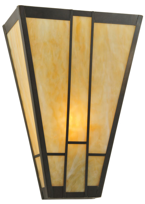 Meyda Tiffany 114706 One Light Wall Sconce, Craftsman Brown