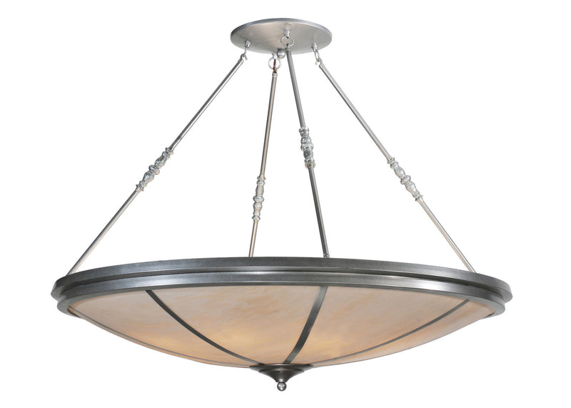 Meyda Tiffany 114904 Eight Light Semi-Flushmount, Nickel