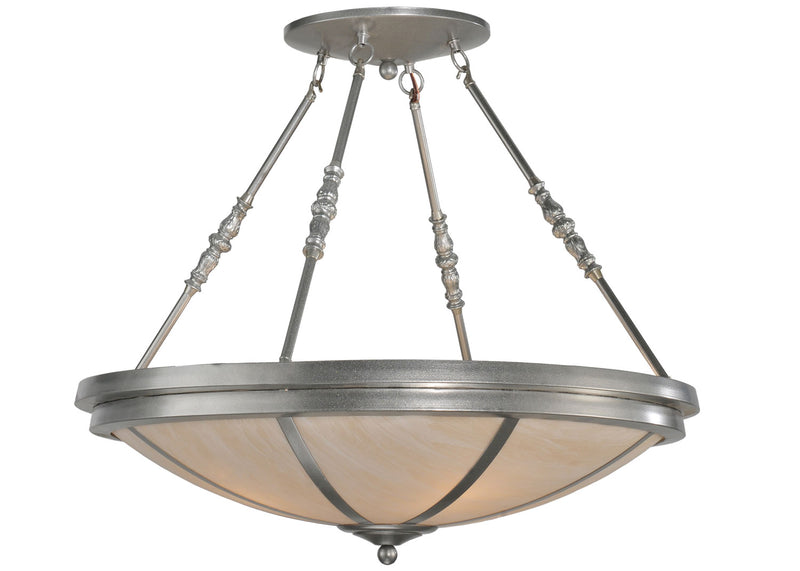 Meyda Tiffany 114905 Four Light Semi-Flushmount, Nickel
