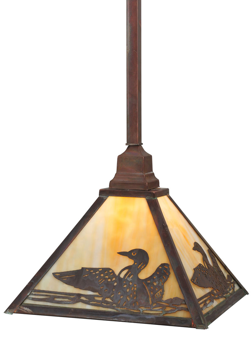 Meyda Tiffany 115196 One Light Pendant, Vintage Copper On Brass