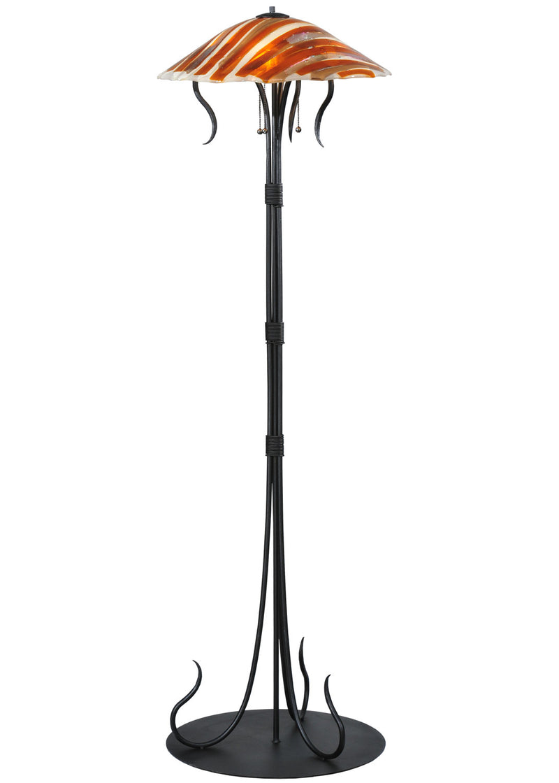 Meyda Tiffany 115471 Three Light Floor Lamp, Black Metal,Custom