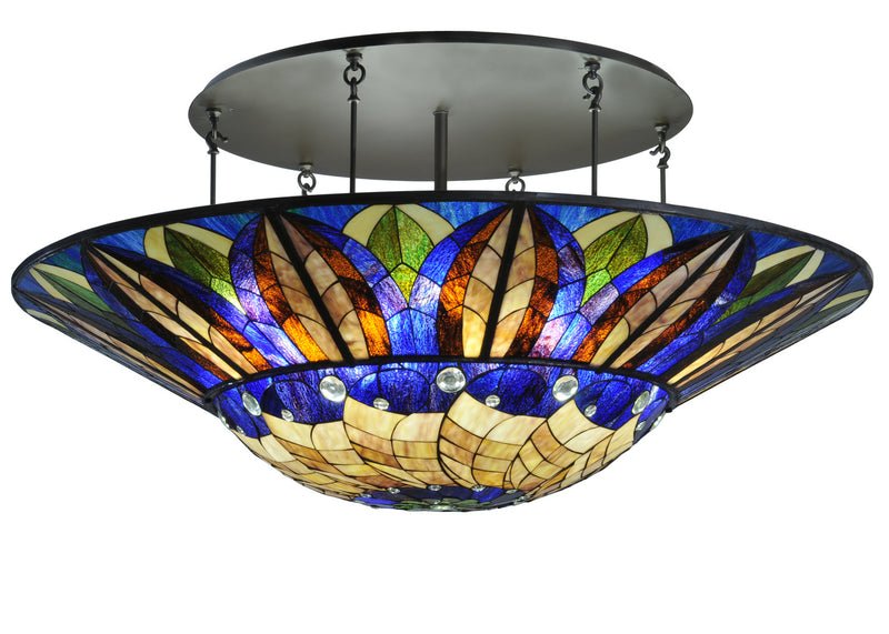 Meyda Tiffany 115511 12 Light Semi-Flushmount, Oil Rubbed Bronze