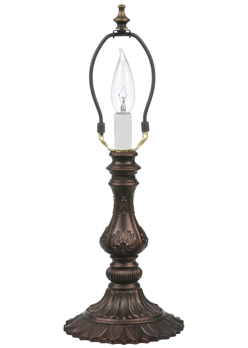 Meyda Tiffany 11570 One Light Table Base, Mahogany Bronze And Craftsman Brown Highlights