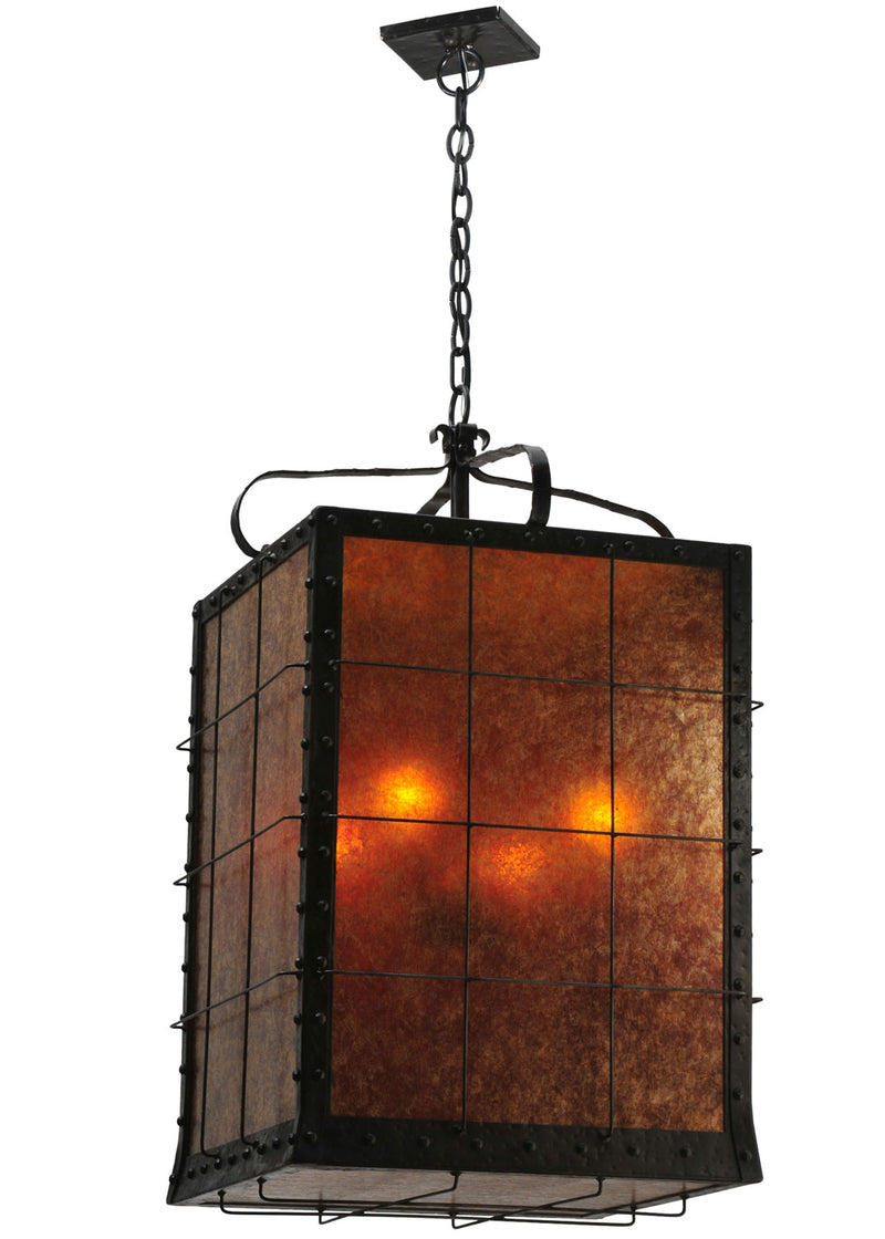 Meyda Tiffany 116270 Four Light Pendant, Costello Black
