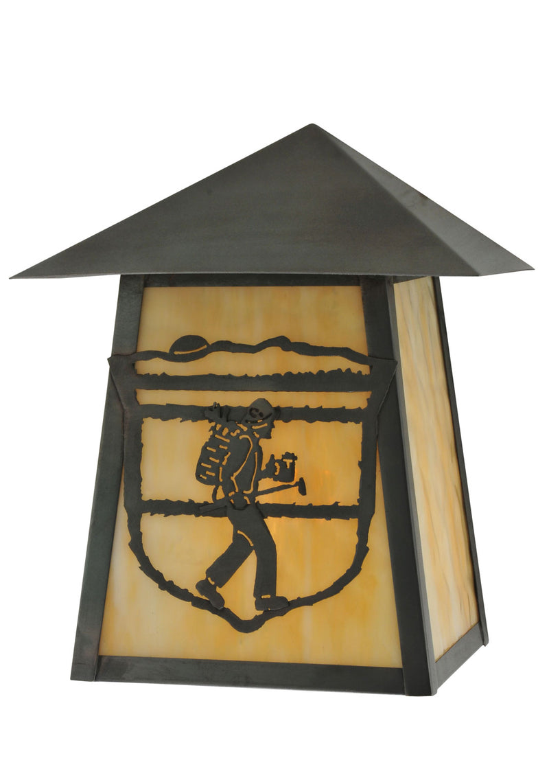 Meyda Tiffany 116860 One Light Wall Sconce, Craftsman Brown