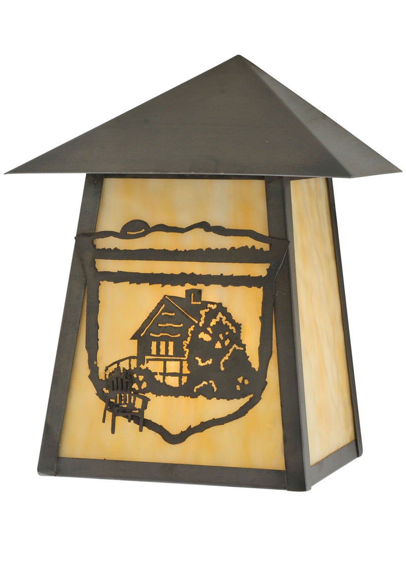 Meyda Tiffany 116861 One Light Wall Sconce, Craftsman Brown