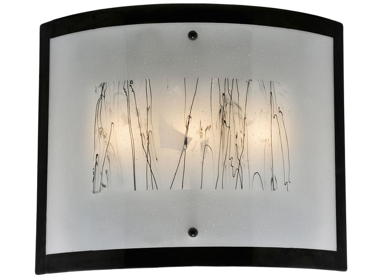 Meyda Tiffany 116897 Three Light Wall Sconce, Mirror Black