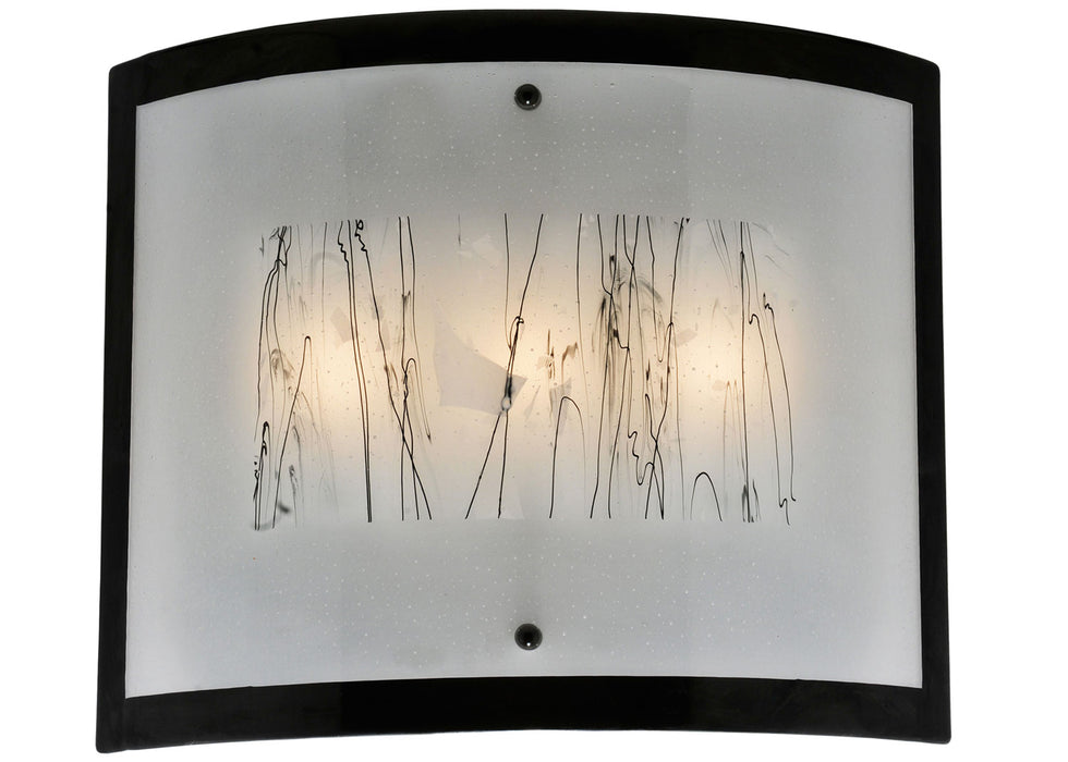 Meyda Tiffany 116897 Three Light Wall Sconce, Mirror Black