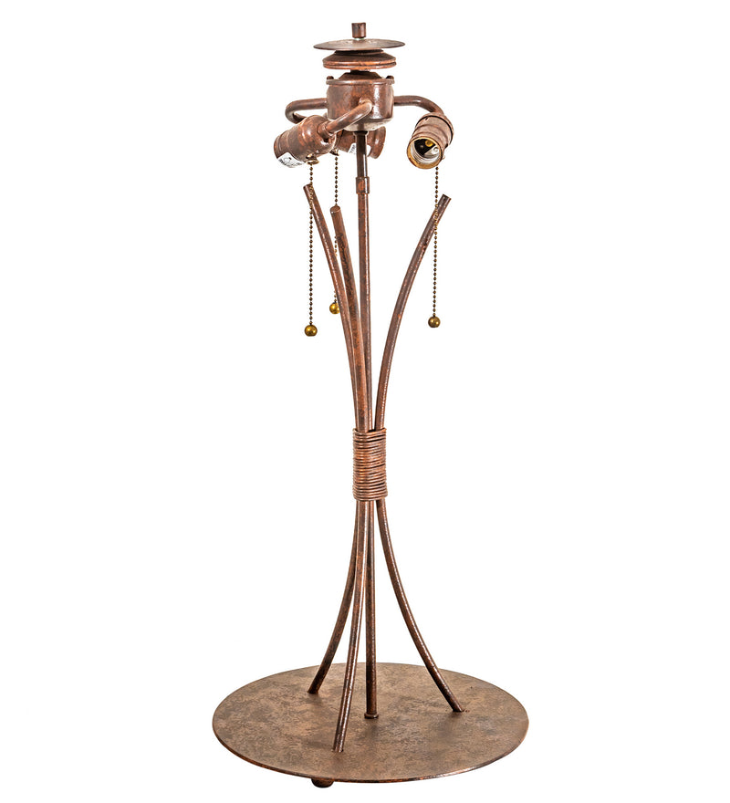 Meyda Tiffany 117159 Three Light Table Base Hardware, Rusty Nail