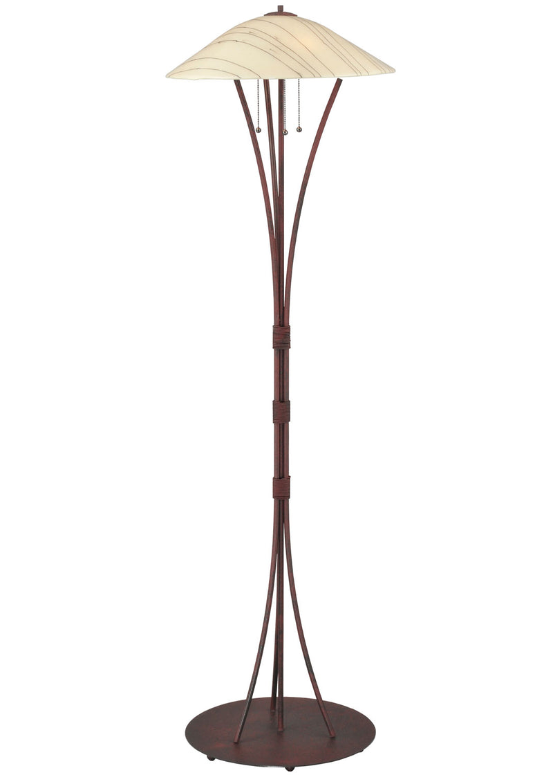 Meyda Tiffany 117164 Three Light Floor Lamp, Rust