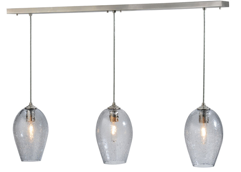 Meyda Tiffany 117166 Three Light Island Pendant, Brushed Nickel