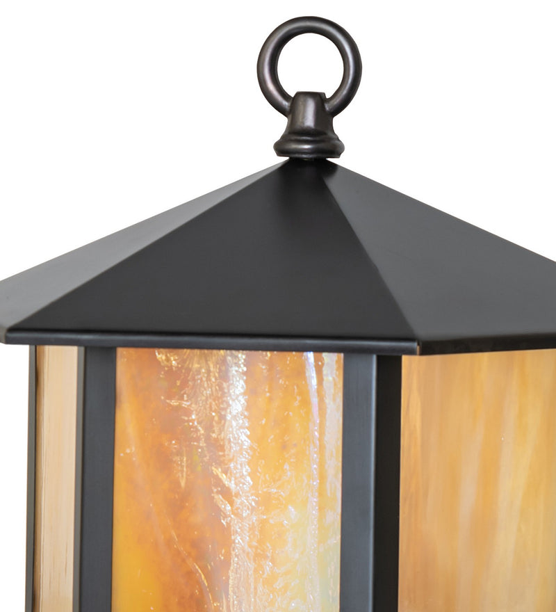 Meyda Tiffany 117203 One Light Post Mount, Craftsman Brown