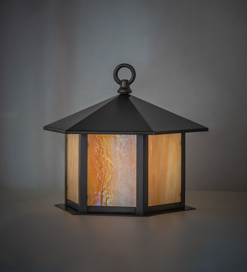 Meyda Tiffany 117203 One Light Post Mount, Craftsman Brown